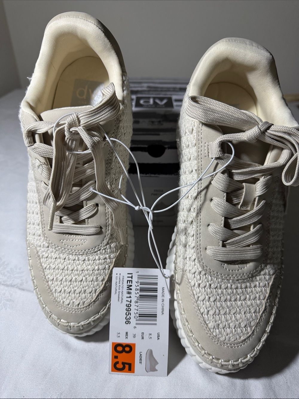 Dolce Vita Frida Cream Knit Platform Sneakers